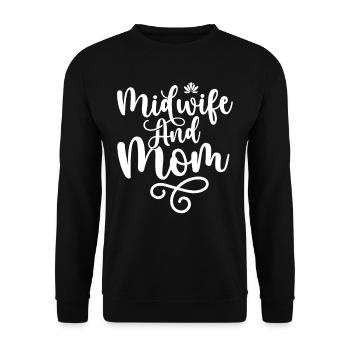 Hebamme Und Mutter Hebammen Geburtshilfe Beruf - Unisex Pullover - Schwarz - Vorne - Alina (178cm) & Michal (187cm)