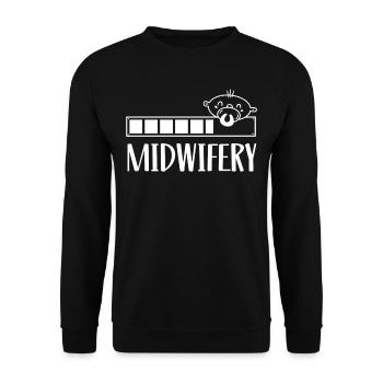 Midwifery Obstetrics Profession Midwife Midwives - Unisex Sweatshirt - black - Front - Alina (178cm) & Michal (187cm)