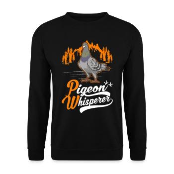 Pigeons Whisperer Pigeon Whisperer Pigeon Fancier - Unisex Sweatshirt - black - Front - Alina (178cm) & Michal (187cm)