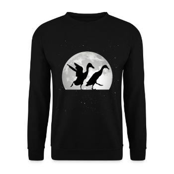 Canard Lune indien - Sweat-shirt Unisexe - noir - Devant - Alina (178cm) & Michal (187cm)