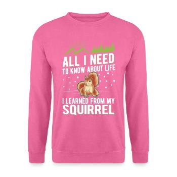 Écureuil Cadeau Écureuil Gris - Sweat-shirt Unisexe - rose - Devant