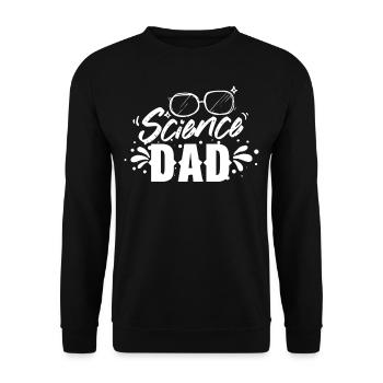 Wissenschaft Papa Team Science Wissenschaftler - Unisex Pullover - Schwarz - Vorne - Alina (178cm) & Michal (187cm)