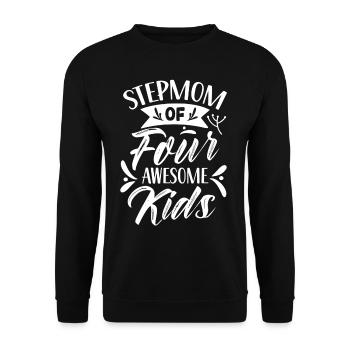 Stepmother of four great children - Unisex Sweatshirt - black - Front - Alina (178cm) & Michal (187cm)