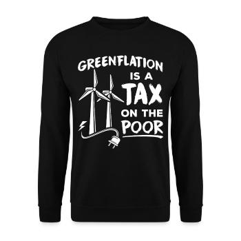 L’inflation verte est une taxe pour les pauvres Vert - Sweat-shirt Unisexe - noir - Devant - Alina (178cm) & Michal (187cm)
