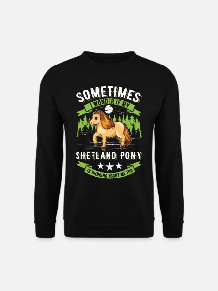 Shetlandpony Geschenk Shetland-Pony Shetty - Unisex Pullover - Schwarz