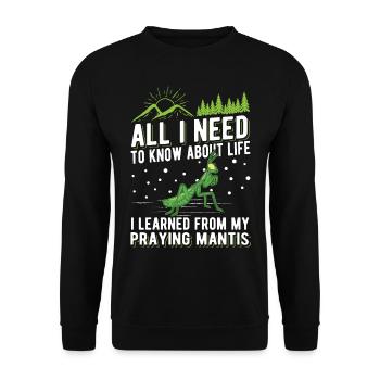 Praying mantis Mantis Mantis - Unisex Sweatshirt - black - Front - Alina (178cm) & Michal (187cm)