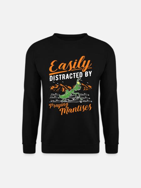 Gottesanbeterin Praying Mantis Fangschrecke - Unisex Pullover - Schwarz