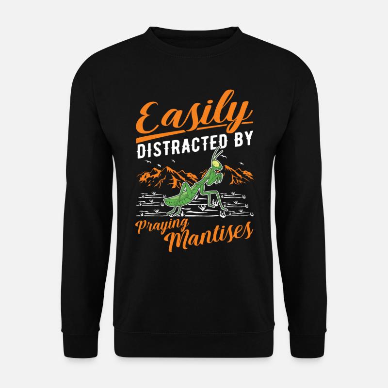 Gottesanbeterin Praying Mantis Fangschrecke - Unisex Pullover - Schwarz