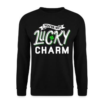 Tu es mon porte-bonheur irlandais irlandais irlandais - Sweat-shirt Unisexe - noir - Devant - Alina (178cm) & Michal (187cm)