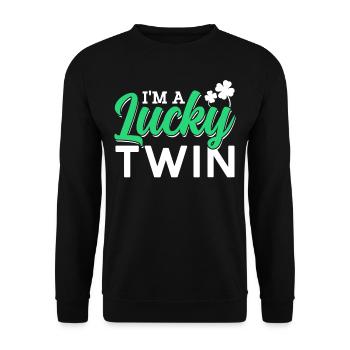 Je suis un heureux jumeau irlandais irlandais - Sweat-shirt Unisexe - noir - Devant - Alina (178cm) & Michal (187cm)