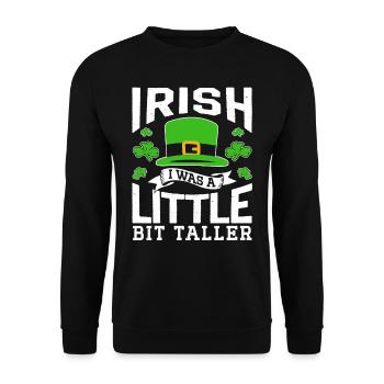 St Patricks Tag Irisch Irland Gälisch Ire - Unisex Pullover - Schwarz - Vorne - Alina (178cm) & Michal (187cm)