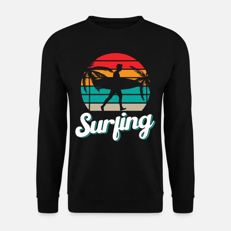 Surf Surf Surfing Planche de surf Surfer - Sweat-shirt Unisexe - noir