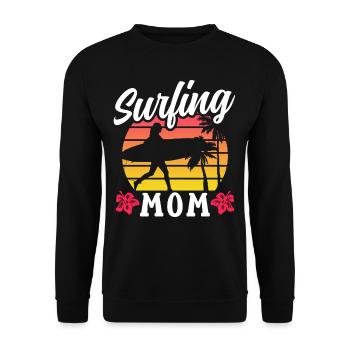 Surfing Mama Planche de surf Surfer Surfing Surf - Sweat-shirt Unisexe - noir - Devant - Alina (178cm) & Michal (187cm)