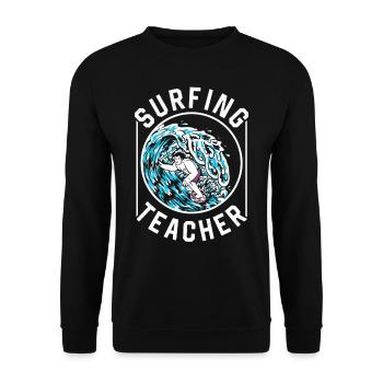 Moniteur de surf Surfer Surfer Planche de surf - Sweat-shirt Unisexe - noir - Devant - Alina (178cm) & Michal (187cm)