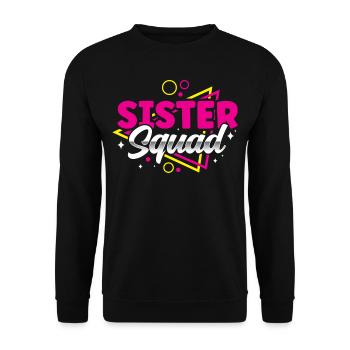 Schwestern Team Freund Schwester Freundschaft - Unisex Pullover - Schwarz - Vorne - Alina (178cm) & Michal (187cm)