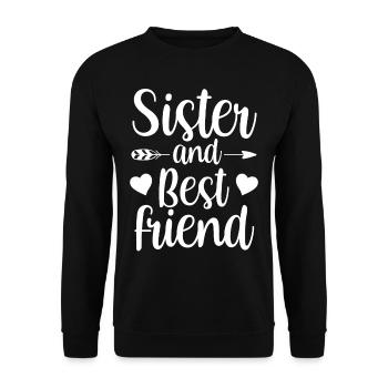 Sister And Best Friend Freund Schwester Team - Unisex Sweatshirt - black - Front - Alina (178cm) & Michal (187cm)
