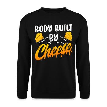 Body made of cheese love sweet sayings lovers - Unisex Sweatshirt - black - Front - Alina (178cm) & Michal (187cm)