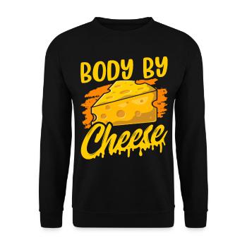 Körper Von Käse Sprüche Liebe Liebhaber Süß - Unisex Pullover - Schwarz - Vorne - Alina (178cm) & Michal (187cm)