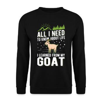 Chèvres Cadeau Chèvre Hôte Chèvre - Sweat-shirt Unisexe - noir - Devant - Alina (178cm) & Michal (187cm)