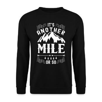 Eine Weitere Meile Oder So Halbe Meile Wanderung - Unisex Pullover - Schwarz - Vorne - Alina (178cm) & Michal (187cm)
