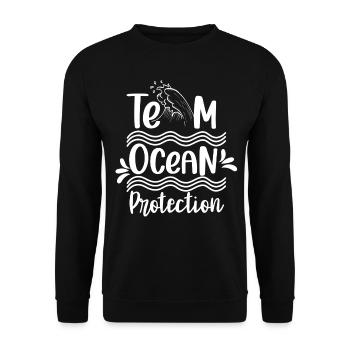 Team Marine Protection Sea Ocean Protection See - Unisex Sweatshirt - black - Front - Alina (178cm) & Michal (187cm)