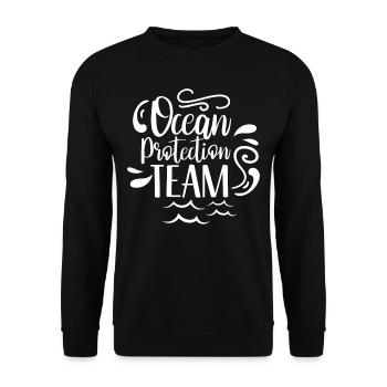 Team Marine Protection Sea Ocean Protection See - Unisex Sweatshirt - black - Front - Alina (178cm) & Michal (187cm)