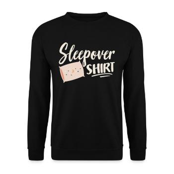 Soirée pyjama Soirée de chemise Nuit - Sweat-shirt Unisexe - noir - Devant - Alina (178cm) & Michal (187cm)