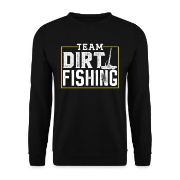 Team Dirt Fishing Metal Detection Metal Detecting - Unisex Sweatshirt - black - Front - Alina (178cm) & Michal (187cm)