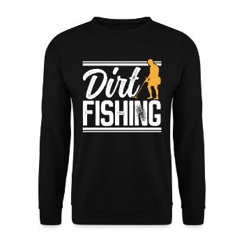 Dirt Fishing Metal Detecting Metal Detection - Unisex Sweatshirt - black - Front - Alina (178cm) & Michal (187cm)