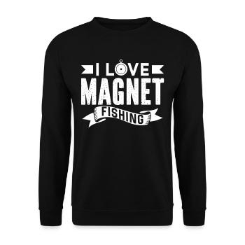 J’adore la pêche magnétique magnétique - Sweat-shirt Unisexe - noir - Devant - Alina (178cm) & Michal (187cm)