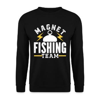 Magnet Fishing Team Magnet Fishing Magnet Pêcheurs - Sweat-shirt Unisexe - noir - Devant - Alina (178cm) & Michal (187cm)