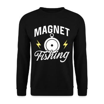 Magnet fishing Magnet - Unisex Sweatshirt - black - Front - Alina (178cm) & Michal (187cm)