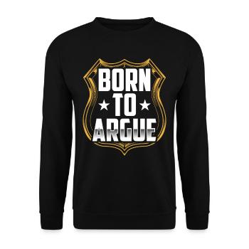 Né pour argumenter avocat - Sweat-shirt Unisexe - noir - Devant - Alina (178cm) & Michal (187cm)
