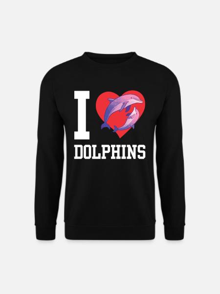 J’aime les dauphins dauphins dauphins dauphins - Sweat-shirt Unisexe - noir