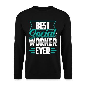 Meilleur travailleur social de tous les temps en travail social - Sweat-shirt Unisexe - noir - Devant - Alina (178cm) & Michal (187cm)