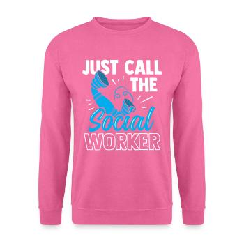 Just call the social worker Social Work - Unisex Sweatshirt - pink - Front