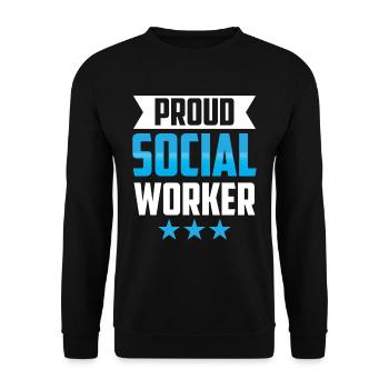 Formation de travailleur social fier - Sweat-shirt Unisexe - noir - Devant - Alina (178cm) & Michal (187cm)