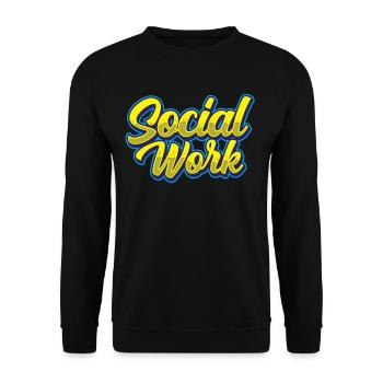 Social Work Social Work Social Worker Profession - Unisex Sweatshirt - black - Front - Alina (178cm) & Michal (187cm)