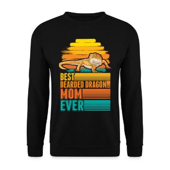 Best Bearded Dragon Mom Ever Bartagamen Mama - Unisex Sweatshirt - black - Front - Alina (178cm) & Michal (187cm)