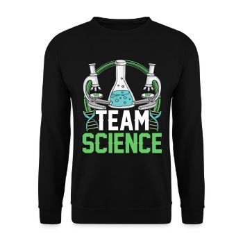 Équipe Science Scientifiques Dictons scientifiques - Sweat-shirt Unisexe - noir - Devant - Alina (178cm) & Michal (187cm)