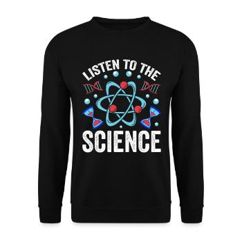 Écoutez Science Scientists Science - Sweat-shirt Unisexe - noir - Devant - Alina (178cm) & Michal (187cm)