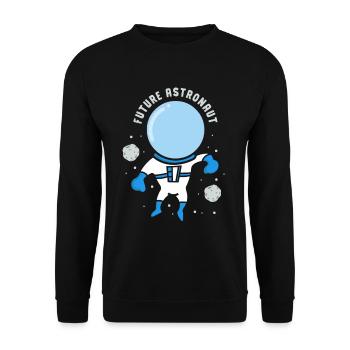Future Astronaut Astronomy Space Rocket - Unisex Sweatshirt - black - Front - Alina (178cm) & Michal (187cm)