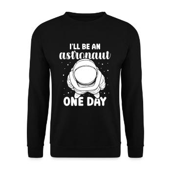 Ich Werde Eines Tages Astronaut Sein Astronomie - Unisex Pullover - Schwarz - Vorne - Alina (178cm) & Michal (187cm)