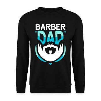 Barbier Papa Barbershop Profession Barbier Barbier - Sweat-shirt Unisexe - noir - Devant - Alina (178cm) & Michal (187cm)