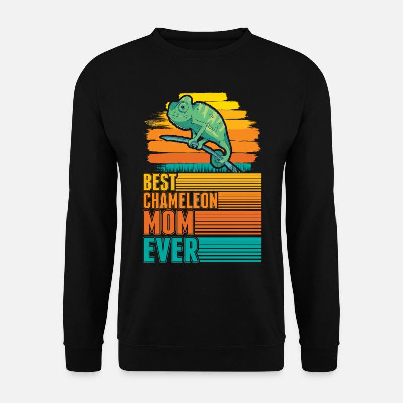 Best Chameleon Mom Ever Chamäleon Mama - Unisex Pullover - Schwarz