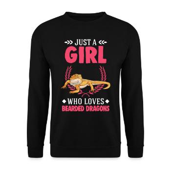 Bearded Dragon Girl Bearded Dragon - Unisex Sweatshirt - black - Front - Alina (178cm) & Michal (187cm)