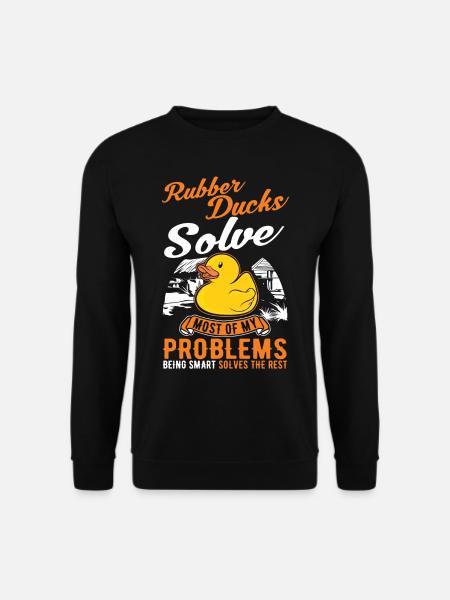 Gummiente Geschenk Quietscheente Badeente - Unisex Pullover - Schwarz