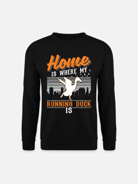 Zuhause ist wo meine Laufenten sind - Unisex Pullover - Schwarz