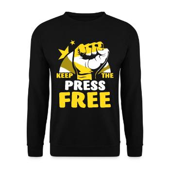 Liberté de la presse Liberté de la presse - Sweat-shirt Unisexe - noir - Devant - Alina (178cm) & Michal (187cm)