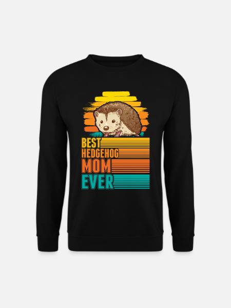 Best Hedgehog Mom Ever Igel Mama Stacheligel - Unisex Pullover - Schwarz